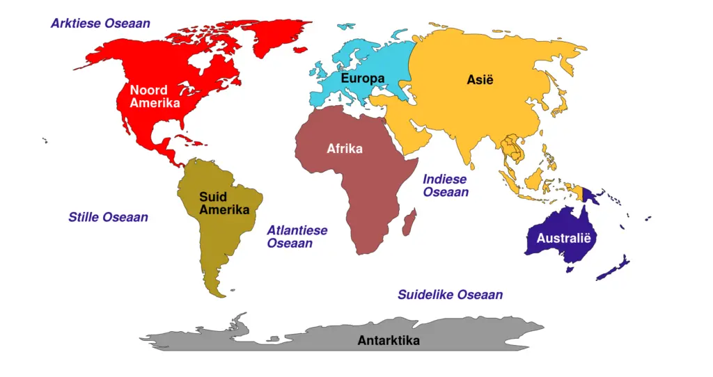Kaart met Vastelande